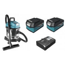 DED7175 Set Dedra Aspirator umed-uscat cu 2 acumulatori Li-Ion 18V 5.0Ah incarcator rapid 125W